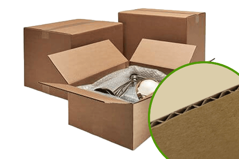 1-welliger Faltkarton 0201 braun 340x240x90 mm, VPE 25 Stück